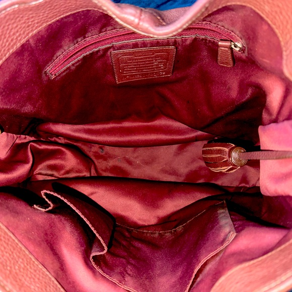 COACH M-1380-F23309 Burgundy Hobo Bag - Picture 4 of 7